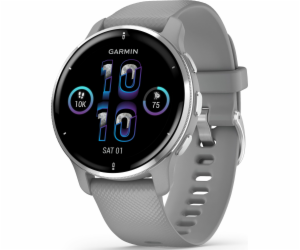 Garmin Venu 2 Plus, nerezová luneta Silver, pouzdro Gray,...