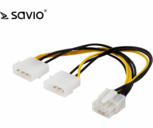 Elmak Molex X2-ATX/EPS 8-pin, 0,18 m, žlutá (Savio AK-18)...