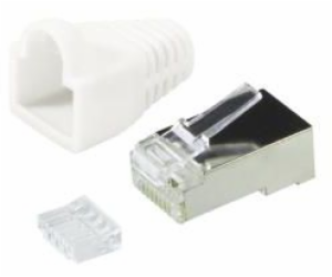 LogiLink Plug RJ45 Cat.6 FTP s krytem, ??bílá 100sztuk (M...