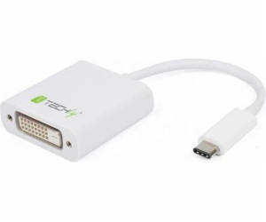 Techly adaptér USB-C na DVI bílý (020386)