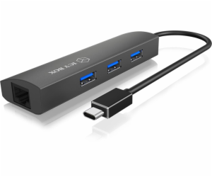 HUB USB RaidSonic IcyBox 3portový USB 3.0, Gigabit-LAN (I...