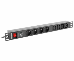 Lanberg RACK PDU 1U 16A 4X 230V PL 4X IEC C13 2M ČERNÁ (P...