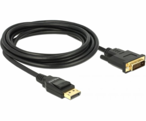 Delock DisplayPort - DVI-D kabel 3m černý (85314)