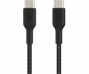 Belkin USB-C na USB-C kabel, 1m, černý - odolný