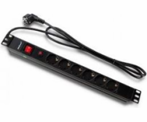 Qoltec RACK 19&#39;&#39; | 16A | 1U | PDU | 6xSCHUKO | 2m...