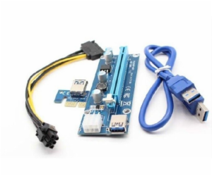 Riser PCi-E 1x-16x | USB 3.0 | SATA/PCI-E 6pin 