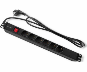 QOLTEC 54468 Power strip for RACK 1U 16A PDU 6xSCHUKO 2m