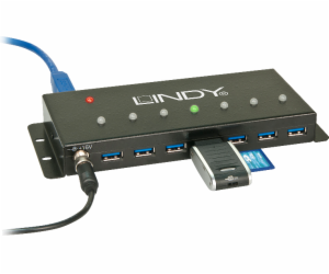 Lindy 7 Port USB 3.0 Metall, USB-Hub 43128