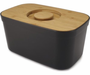 Joseph Joseph Bread Bin with Bamboo Lid black