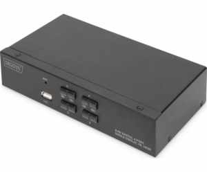 Digitus DS-12880 DIGITUS KVM přepínač, 4 porty, jeden dis...