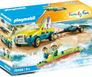 Plážové auto s přívěsem pro kánoi Playmobil, Prázdniny, 8...