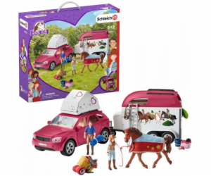 Schleich 42535 Dobrodružné auto s přívěsem a koněm