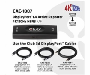 Club3D Adaptér aktivní DisplayPort 1.4 Repeater 4K120HZ H...