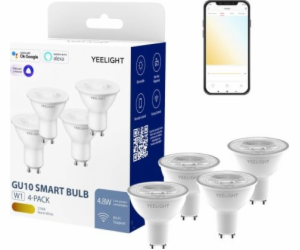 Yeelight GU10 Smart Bulb W1 žárovka stmívatelná bílá 4 ks