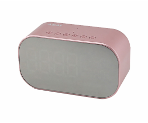 Akai ABTS-S2GD radio Clock Digital Pink