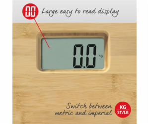 Salter 9086 WD3R Bamboo Electronic Personal Scale