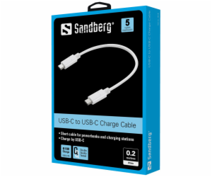 Sandberg 136-30 USB-C to USB-C Charge Cable 0.2m White