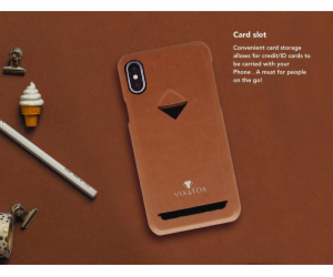 VixFox Card Slot Back Shell for Samsung S9 caramel brown