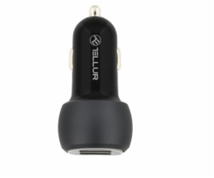 Tellur Dual USB Car Charger With QC 3.0, 6A black