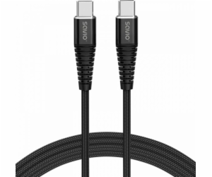 Savio CL-160 USB cable 2 m USB 2.0 USB C - USB C Black