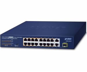 Planet FGSD-1821P PoE switch, 16x100M + 1xGb/SFP, extend ...