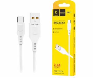 DENMEN D01T USB cable USB - USB-C 2 4A 1M White