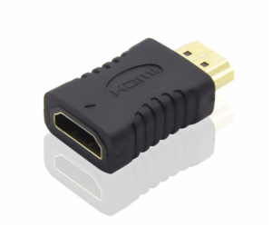 PremiumCord adaptér HDMI  - HDMI  (F/M), krátká, zlacené ...