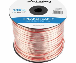 Lanberg reproduktorový kabel 2x1,5mm2 100m transparentní