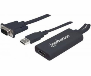 Manhattan HDMI - D-Sub (VGA) + USB-A kabel 0,3 m černý (1...