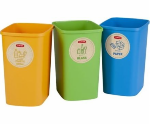 CURVER ECO Friendly 3 x 25 l Set košů na tříděný odpad, m...