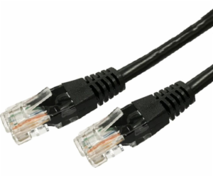 Cat.6 RJ45 UTP měděný patch cord kabel 10m. Černá