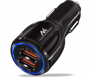 Nabíječka automobilu Q3 3.0 2xusb MCE478 B Black