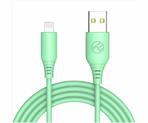 Tellur Silicone USB to Lightning cable 3A, 1m, green