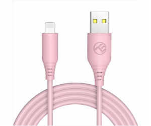 Tellur Silicone USB to Lightning cable 3A, 1m, pink