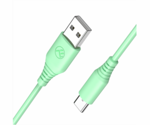 Tellur Silicone USB to Type-C cable 3A, 1m, green