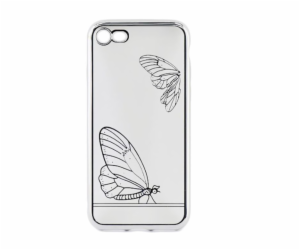 Tellur Cover Silicone for iPhone 7 Butterfly silver