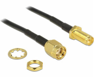 Delock anténí kabel RP-SMA Plug > RP-SMA Jack Bulkhead 20...