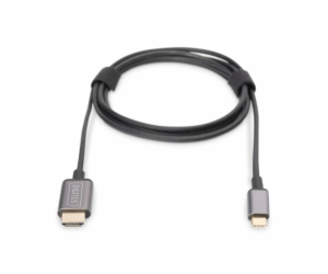 Digitus USB-C - HDMI kabelový adaptér, 1,8 m 4K/30 Hz, če...