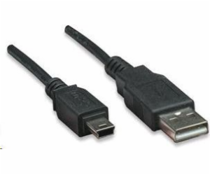 Manhattan USB-A - miniUSB kabel 1,8 m černý (333375)