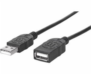 Manhattan USB kabel USB-A – USB-A 1,8 m černý (338653)