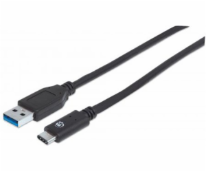 Manhattan USB-A – USB-C kabel USB 1 m černý (353373)