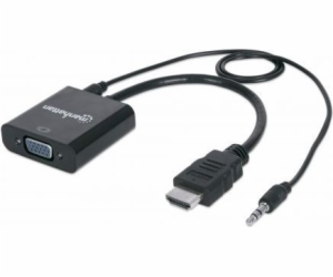 AV adaptér Manhattan HDMI - D-Sub (VGA) + Jack 3,5 mm čer...