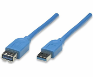 Manhattan USB-A – USB-A kabel USB 2 m modrý (322379)