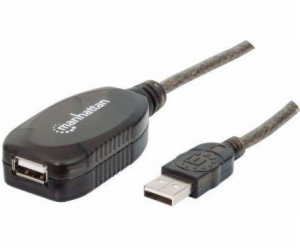 Manhattan USB kabel USB-A – USB-A 10 m černý (150248)