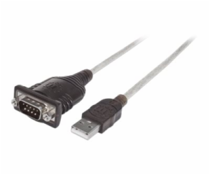 Manhattan USB-A - RS-232 USB kabel 0,45 m průhledný (151856)