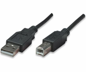 Manhattan USB-A USB kabel – 0,5 m černý (374507)