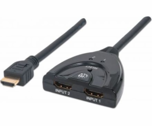 Manhattan HDMI Switch 2-Port, 1080p, Connects x2 HDMI sou...