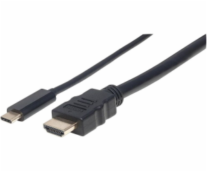 Manhattan USB-C – HDMI kabel 1 m černý (152235)