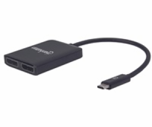 MANHATTAN Rozdělovač, MST Hub, USB-C na Dual DisplayPort ...