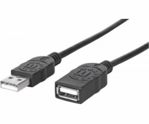 Manhattan USB-A – USB-A kabel USB 1 m černý (308519)